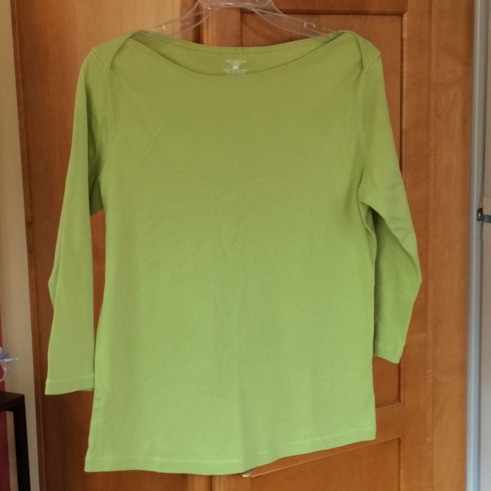 Boatneck 3/4 length sleeve T